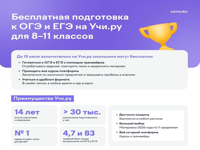 Бесплатная подготовка к ОГЭ и ЕГЭ.